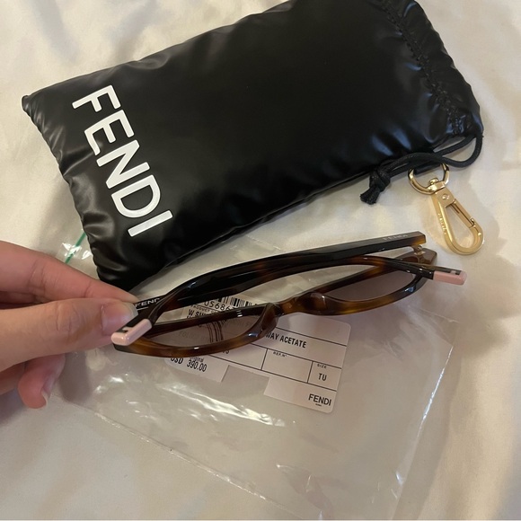 New FENDI Way Sunglasses Havana Pink $400 with Pouch - Picture 5 of 15